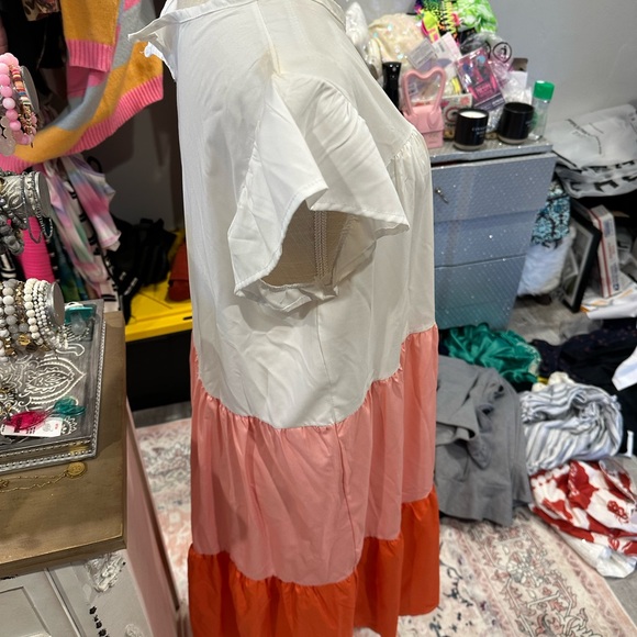 Colorblock Ruffle Dress - Picture 2 of 3